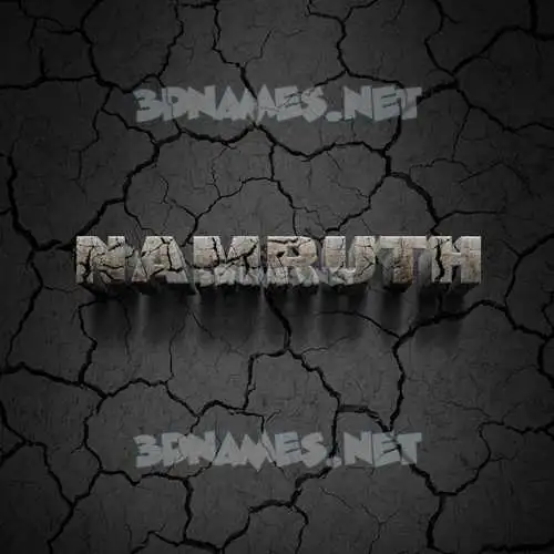 namruth in Cracked Stone style - 3D name wallpaper