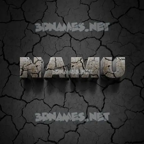 namu in Cracked Stone style - 3D name wallpaper