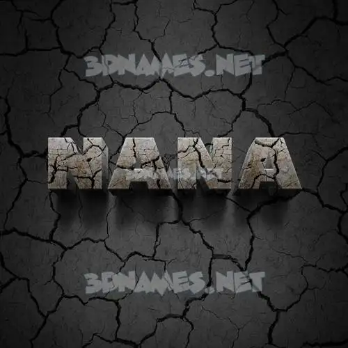 nana in Cracked Stone style - 3D name wallpaper nana in Cracked Stone style - 3D name wallpaper