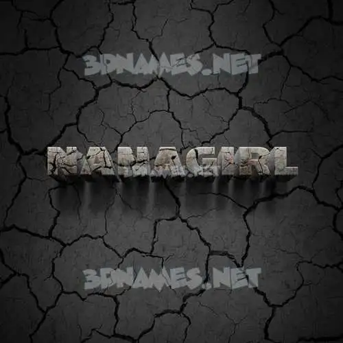 nanagirl in Cracked Stone style - 3D name wallpaper