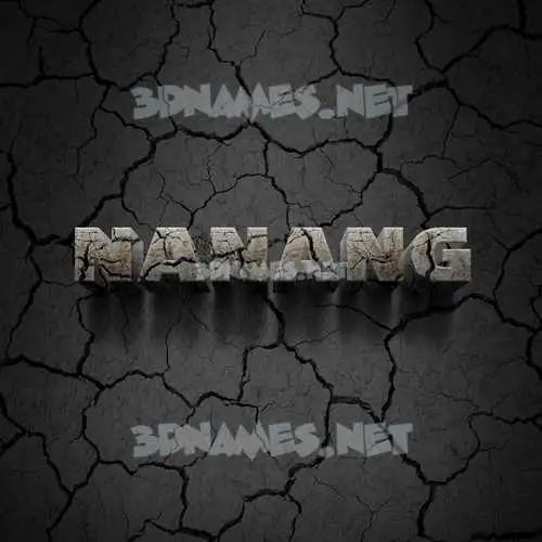 nanang in Cracked Stone style - 3D name wallpaper