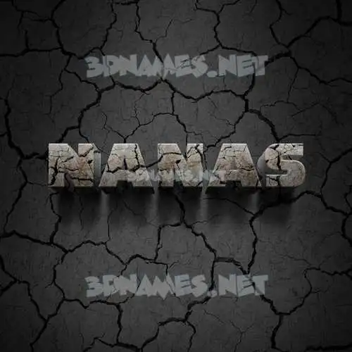 nanas in Cracked Stone style - 3D name wallpaper