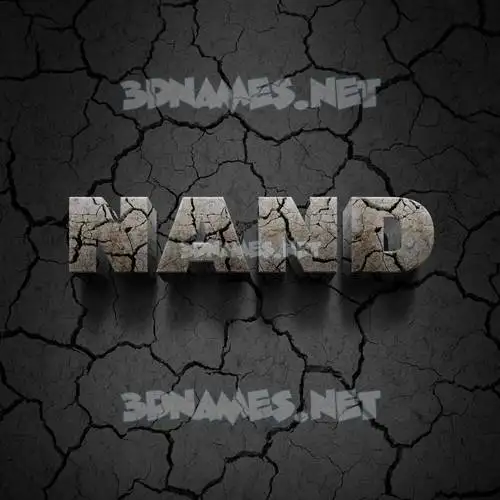 nand in Cracked Stone style - 3D name wallpaper