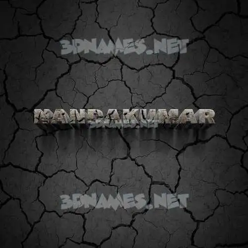 nandakumar in Cracked Stone style - 3D name wallpaper