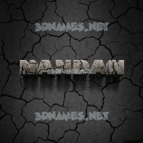 nandan in Cracked Stone style - 3D name wallpaper nandan in Cracked Stone style - 3D name wallpaper