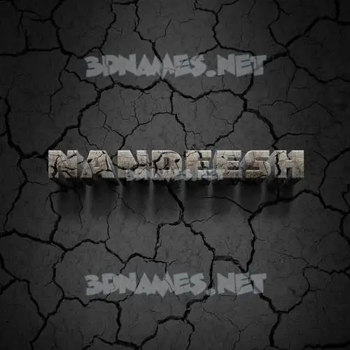 nandeesh in Cracked Stone style - 3D name wallpaper