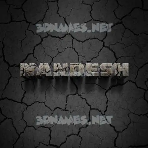nandesh in Cracked Stone style - 3D name wallpaper
