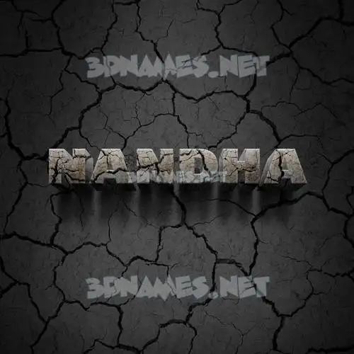 nandha in Cracked Stone style - 3D name wallpaper nandha in Cracked Stone style - 3D name wallpaper