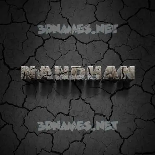 nandhan in Cracked Stone style - 3D name wallpaper