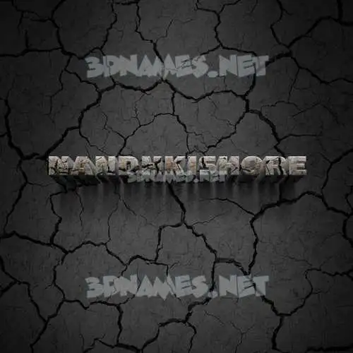 nandhkishore in Cracked Stone style - 3D name wallpaper