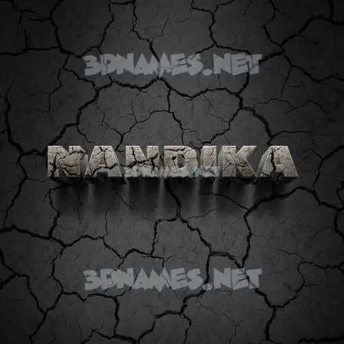nandika in Cracked Stone style - 3D name wallpaper