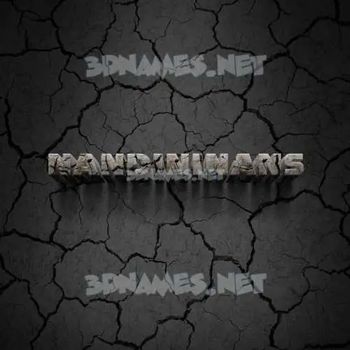 nandininans in Cracked Stone style - 3D name wallpaper