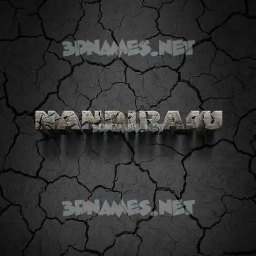 nandiraju in Cracked Stone style - 3D name wallpaper