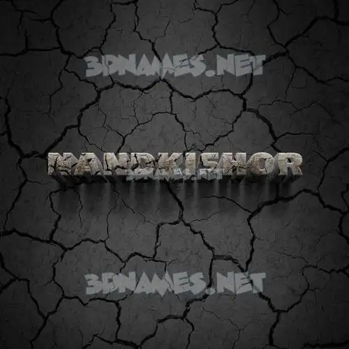nandkishor in Cracked Stone style - 3D name wallpaper