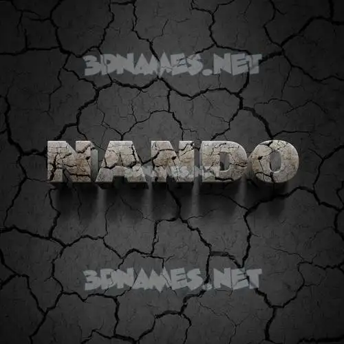 nando in Cracked Stone style - 3D name wallpaper nando in Cracked Stone style - 3D name wallpaper