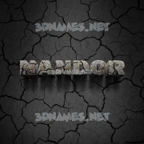 nandor in Cracked Stone style - 3D name wallpaper