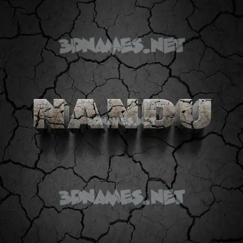 nandu in Cracked Stone style - 3D name wallpaper nandu in Cracked Stone style - 3D name wallpaper