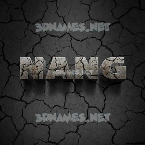 nang in Cracked Stone style - 3D name wallpaper
