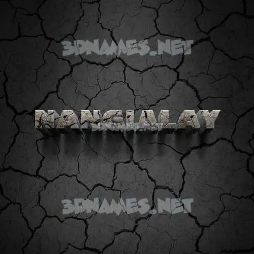 nangialay in Cracked Stone style - 3D name wallpaper