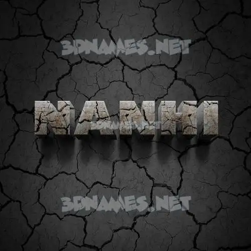 nanhi in Cracked Stone style - 3D name wallpaper