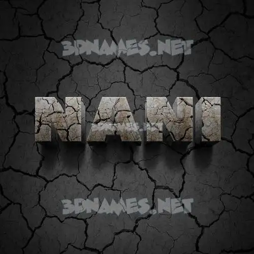 nani in Cracked Stone style - 3D name wallpaper