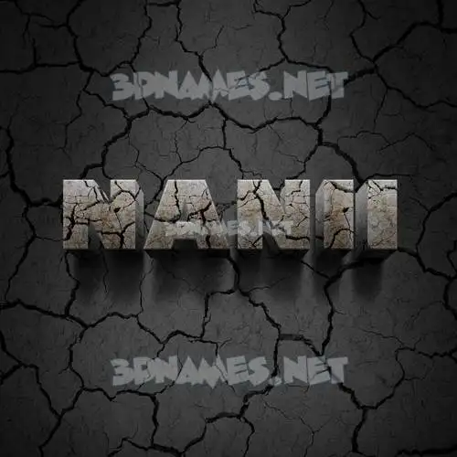 nanii in Cracked Stone style - 3D name wallpaper nanii in Cracked Stone style - 3D name wallpaper