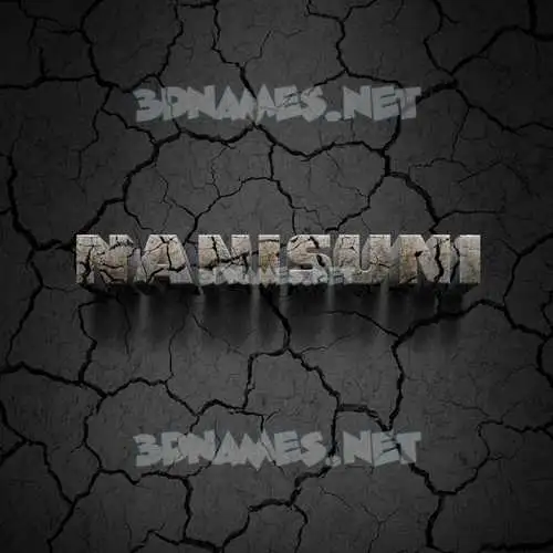 nanisuni in Cracked Stone style - 3D name wallpaper nanisuni in Cracked Stone style - 3D name wallpaper