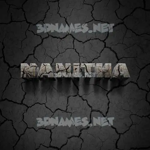 nanitha in Cracked Stone style - 3D name wallpaper nanitha in Cracked Stone style - 3D name wallpaper