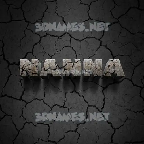 nanna in Cracked Stone style - 3D name wallpaper