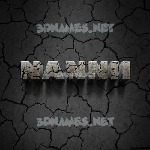 nannii in Cracked Stone style - 3D name wallpaper nannii in Cracked Stone style - 3D name wallpaper