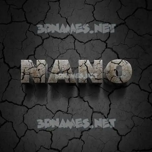 nano in Cracked Stone style - 3D name wallpaper nano in Cracked Stone style - 3D name wallpaper