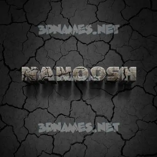 nanoosh in Cracked Stone style - 3D name wallpaper nanoosh in Cracked Stone style - 3D name wallpaper