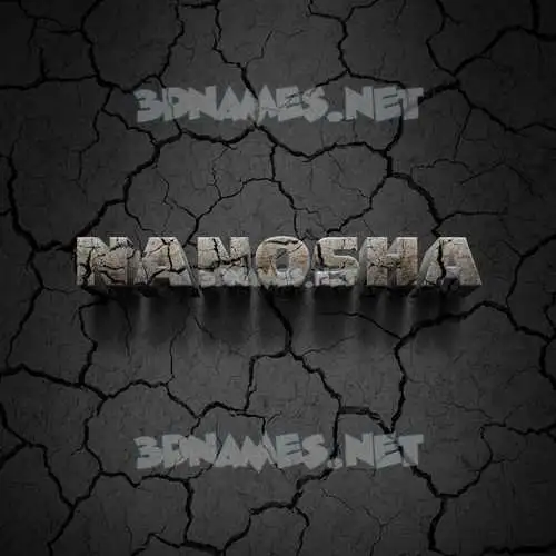 nanosha in Cracked Stone style - 3D name wallpaper