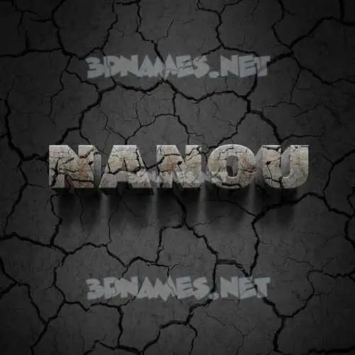 nanou in Cracked Stone style - 3D name wallpaper nanou in Cracked Stone style - 3D name wallpaper