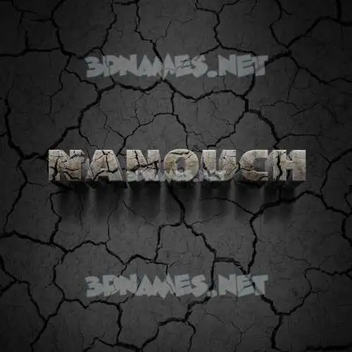 nanouch in Cracked Stone style - 3D name wallpaper nanouch in Cracked Stone style - 3D name wallpaper
