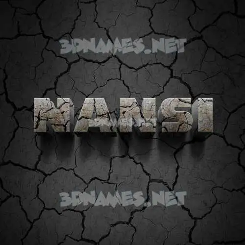 nansi in Cracked Stone style - 3D name wallpaper nansi in Cracked Stone style - 3D name wallpaper