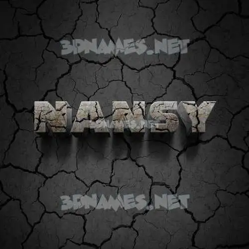 nansy in Cracked Stone style - 3D name wallpaper nansy in Cracked Stone style - 3D name wallpaper