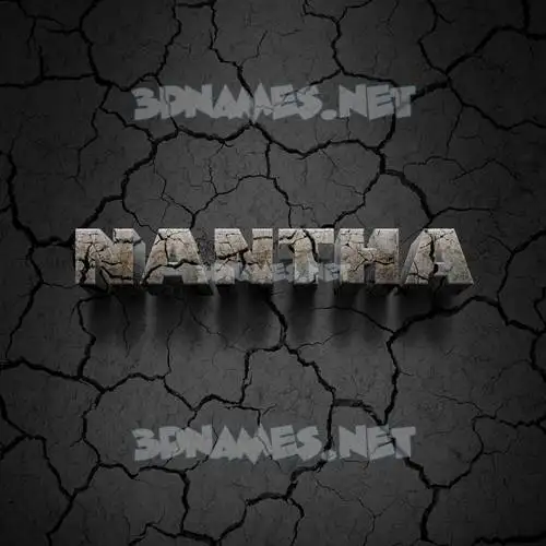 nantha in Cracked Stone style - 3D name wallpaper