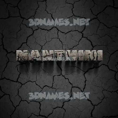nanthini in Cracked Stone style - 3D name wallpaper