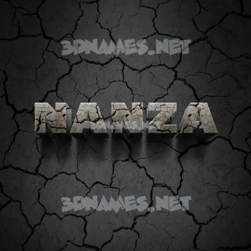 nanza in Cracked Stone style - 3D name wallpaper