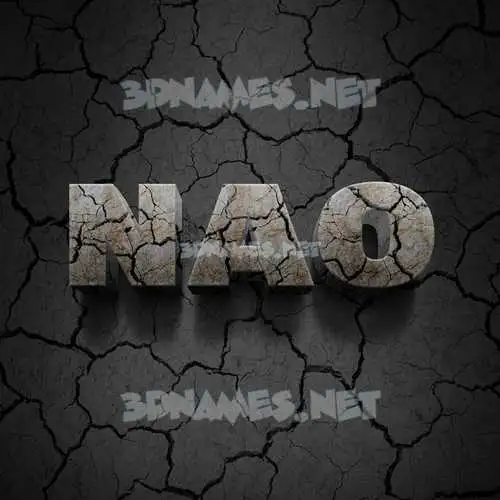 nao in Cracked Stone style - 3D name wallpaper nao in Cracked Stone style - 3D name wallpaper