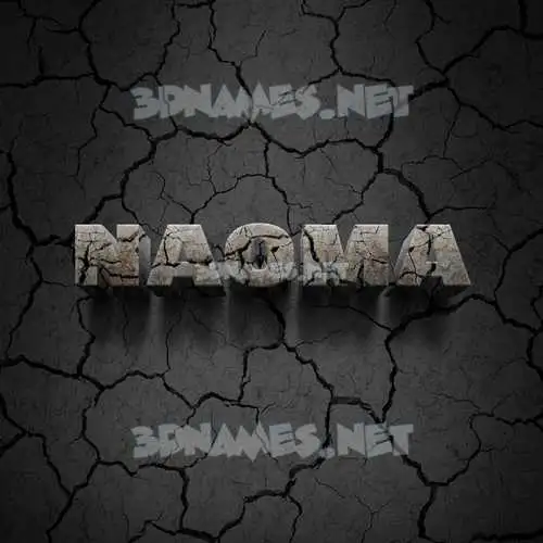 naoma in Cracked Stone style - 3D name wallpaper naoma in Cracked Stone style - 3D name wallpaper