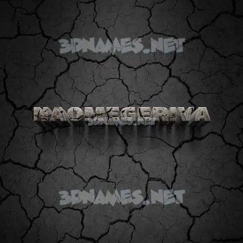 naomegeriva in Cracked Stone style - 3D name wallpaper