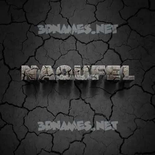 naoufel in Cracked Stone style - 3D name wallpaper naoufel in Cracked Stone style - 3D name wallpaper