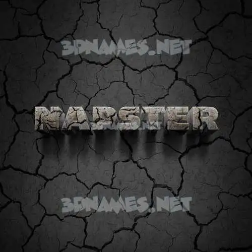 napster in Cracked Stone style - 3D name wallpaper napster in Cracked Stone style - 3D name wallpaper
