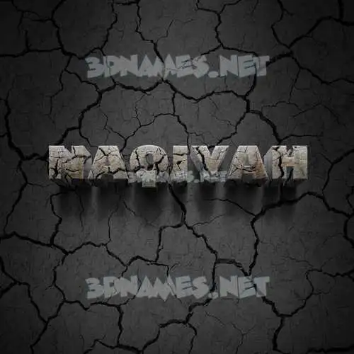 naqiyah in Cracked Stone style - 3D name wallpaper