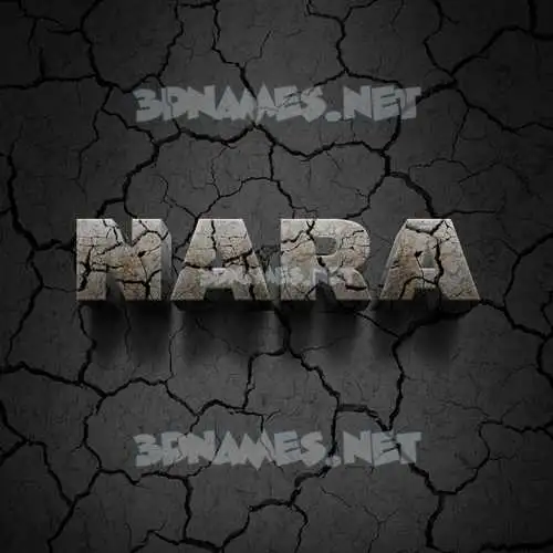 nara in Cracked Stone style - 3D name wallpaper nara in Cracked Stone style - 3D name wallpaper