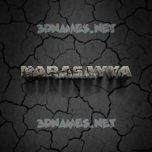 narasayya in Cracked Stone style - 3D name wallpaper