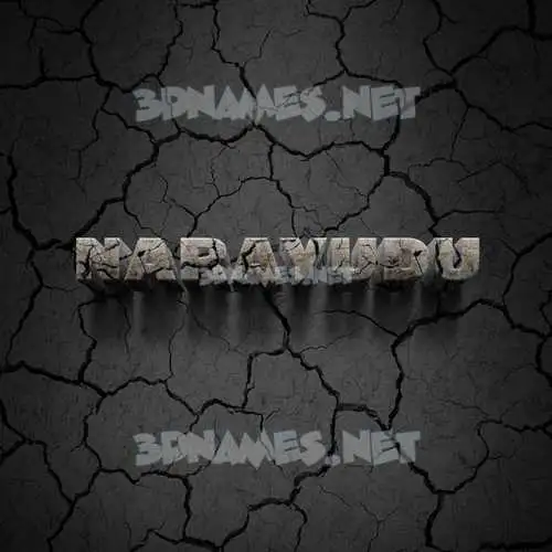 narayudu in Cracked Stone style - 3D name wallpaper