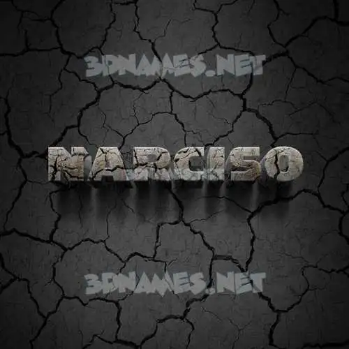 narciso in Cracked Stone style - 3D name wallpaper